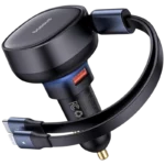 Baseus Enjoyment 60W - Carregador de isqueiro 1xUSB-C 1x conetor Lightning/USB-C