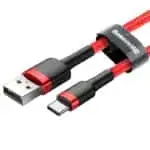 Baseus Cafule Cabo USB para USB Tipo C 1M - Vermelho