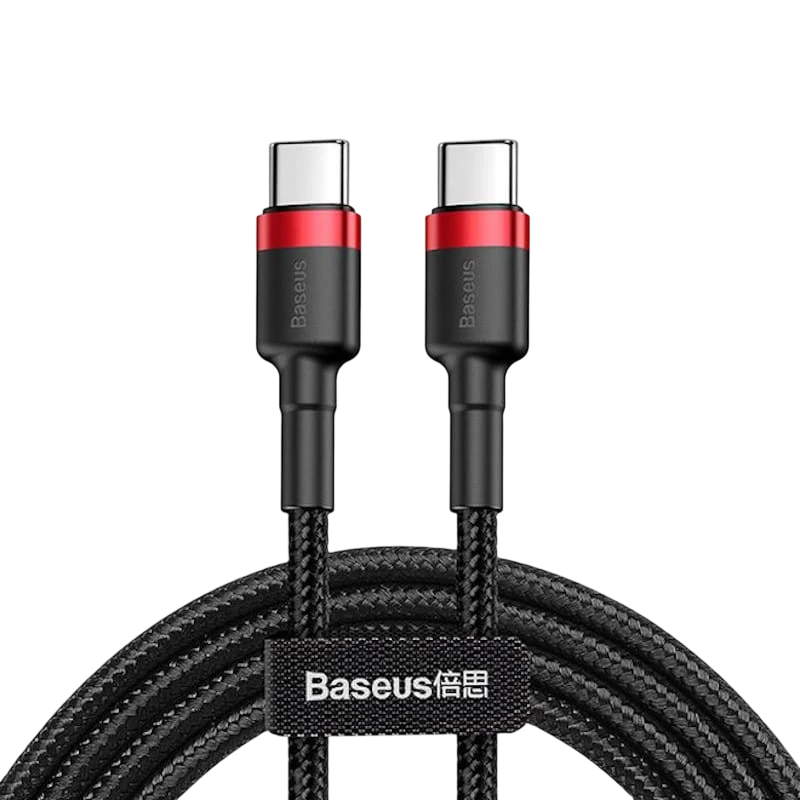 Cabo Baseus USB tipo C para USB tipo C 60W 1M - Image 1