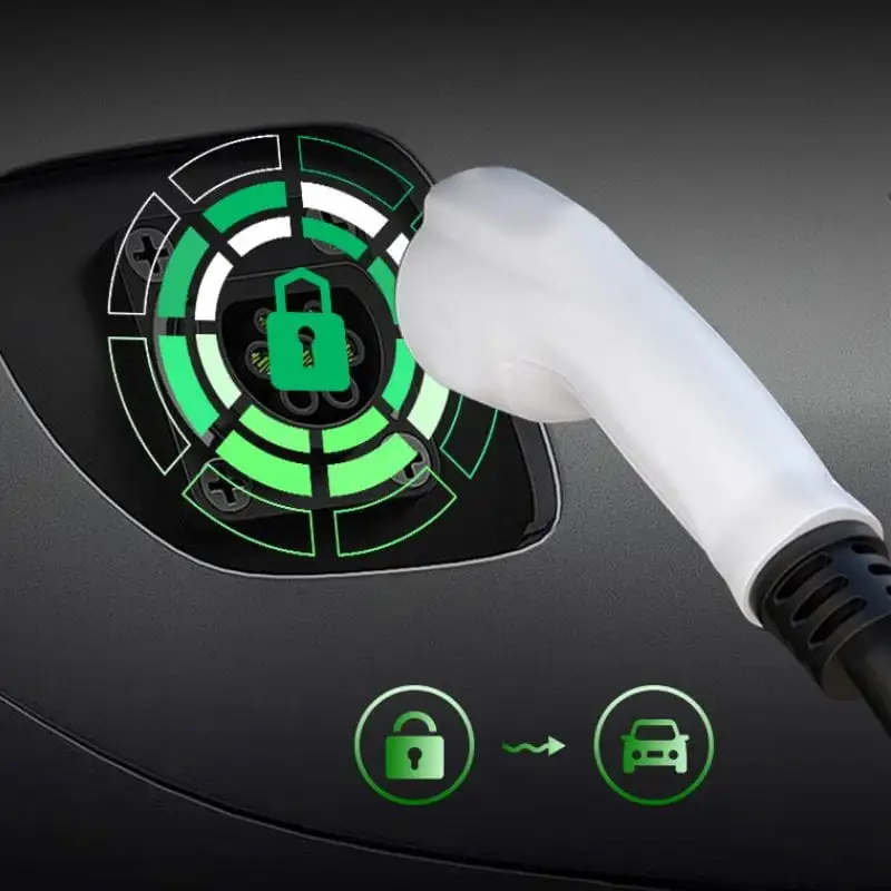 Carregador portátil para carros elétricos 16A / 3,5KW / Ficha Schuko / 10M - EV GBT + Adaptador de EV GBT para EV Tipo 2 - Image 4