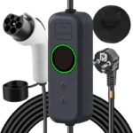 Carregador portátil para carro elétrico 16A / 3,5KW / Ficha Schuko / 5M - EV GBT + Adaptador de EV GBT para EV Tipo 2
