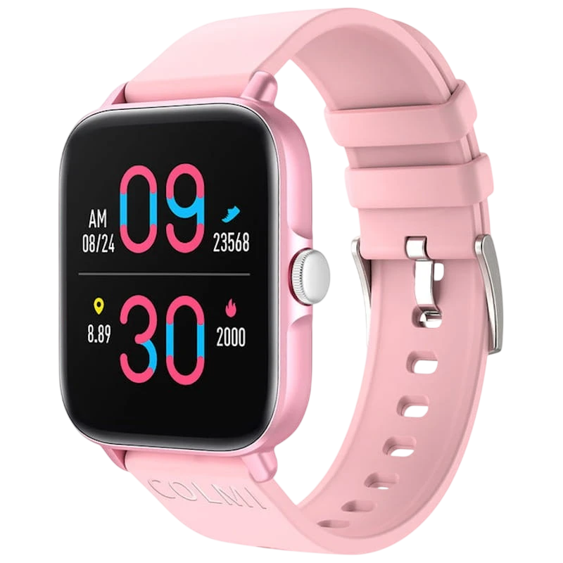 Colmi P28 Plus Rosa Pulseira de Silicone Rosa - Relógio inteligente - Image 1
