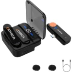 COMICA Vimo S-UC Microfone Lavalier sem fio com cancelamento de som (USB-C) Preto
