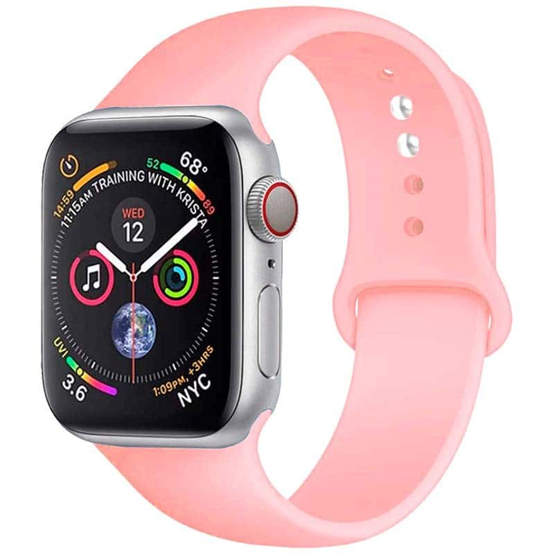 Pulseira de Silicone Apple Watch 42/44/45/49mm Rosa - Image 1