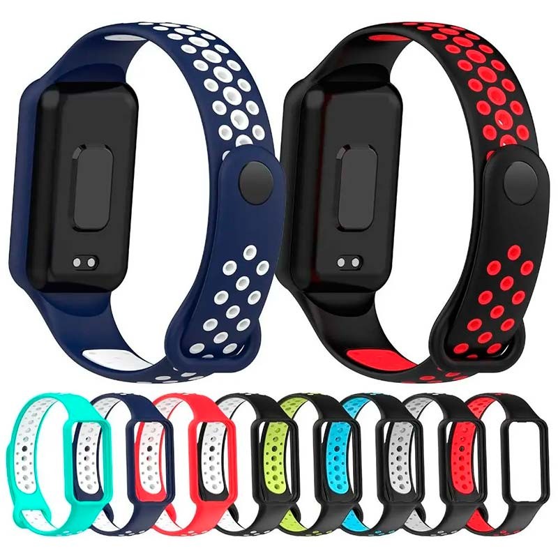 Pulseira Xiaomi Mi Smart Band 8 Active / Redmi Smart Band 2 Dual Color Preto+Cinzento - Image 3