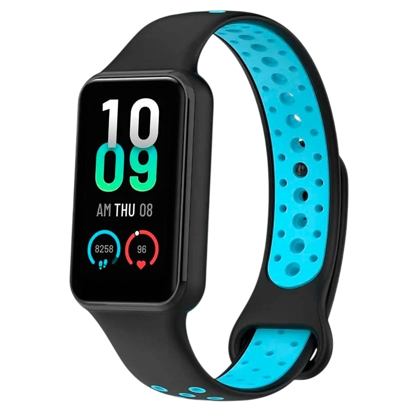Pulseira Xiaomi Mi Smart Band 8 Active / Redmi Smart Band 2 Dual Color Preto+Azul - Image 1