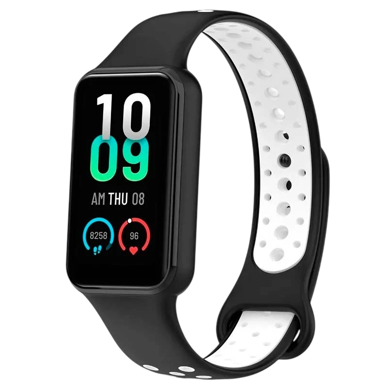 Pulseira Xiaomi Mi Smart Band 8 Active / Redmi Smart Band 2 Dual Color Preto+Branco - Image 1
