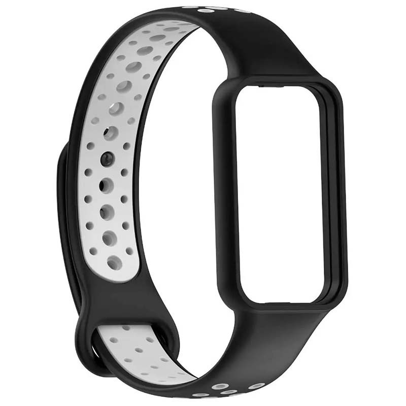 Pulseira Xiaomi Mi Smart Band 8 Active / Redmi Smart Band 2 Dual Color Preto+Cinzento - Image 2