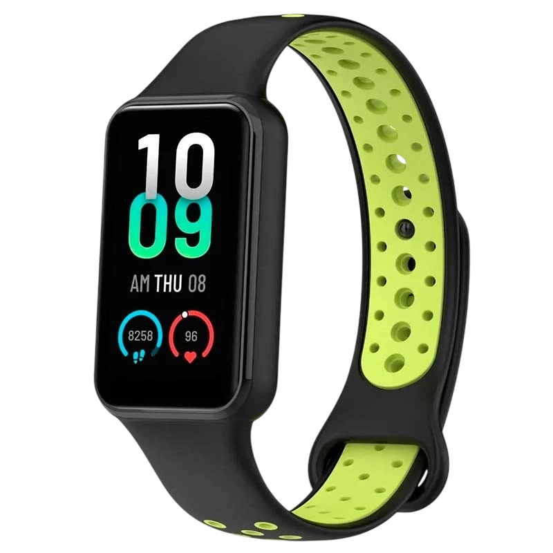 Pulseira Xiaomi Mi Smart Band 8 Active / Redmi Smart Band 2 Dual Color Preto+Verde - Image 1
