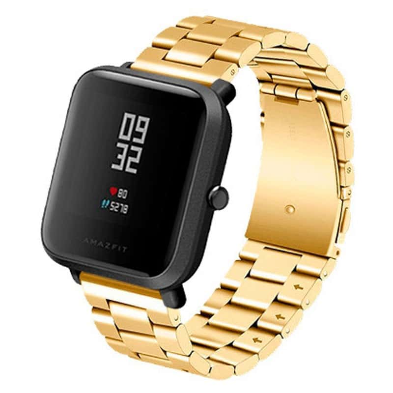 Pulseira Universal Metal Elos 20mm para Smartwatch Xiaomi/Amazfit/Samsung/Huawei/Realme/Ticwatch - Dourado - Image 1