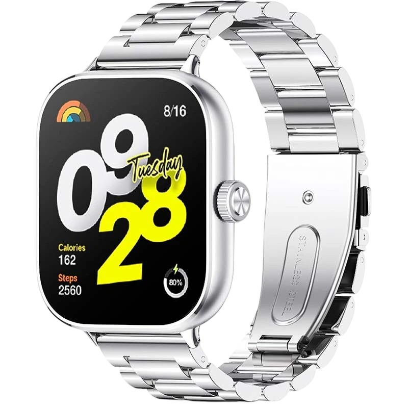 Pulseira Metal Elos Xiaomi Mi Smart Band 9 Pro / Band 8 Pro / Redmi Watch 4 / Redmi Watch 5 Prateado - Image 1