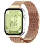 Pulseira Milanesa Magnética Huawei Watch Fit 3 Dourado Rosa