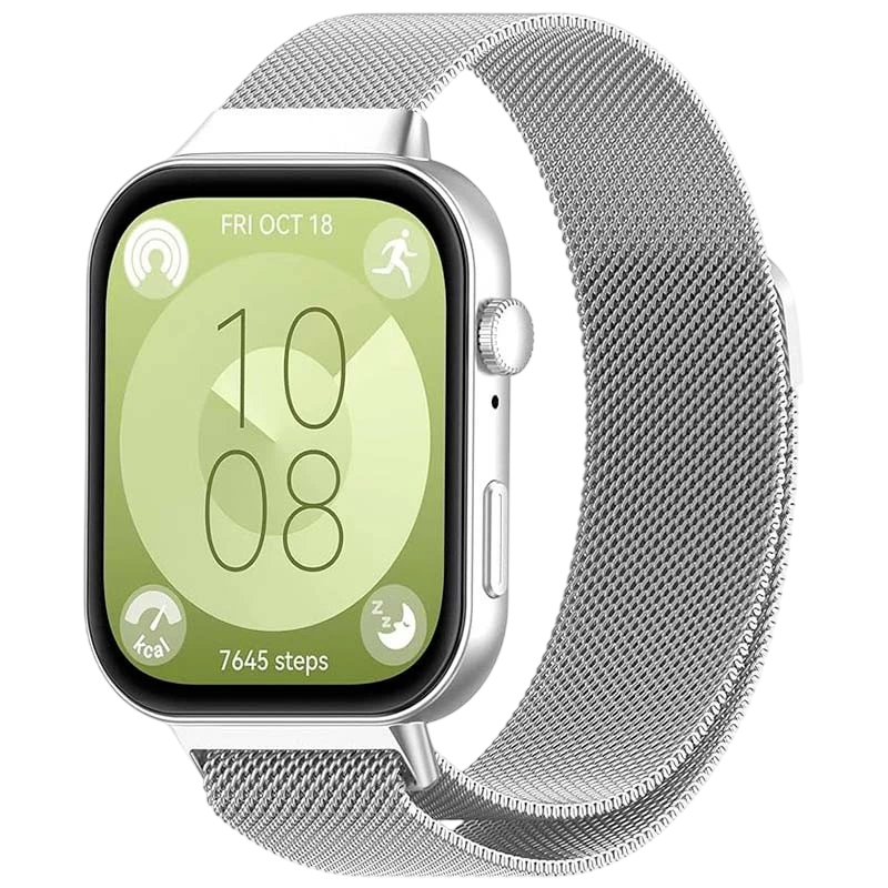 Pulseira Milanesa Magnética Huawei Watch Fit 3 Prateado - Image 1