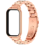 Pulseira Metal Elos Xiaomi Mi Smart Band 8 Active / Redmi Smart Band 2 Dourado Rosa