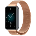 Pulseira Milanesa Magnética Huawei Band 8 / Huawei Band 9 / Honor Band 9 Dourado Rosa