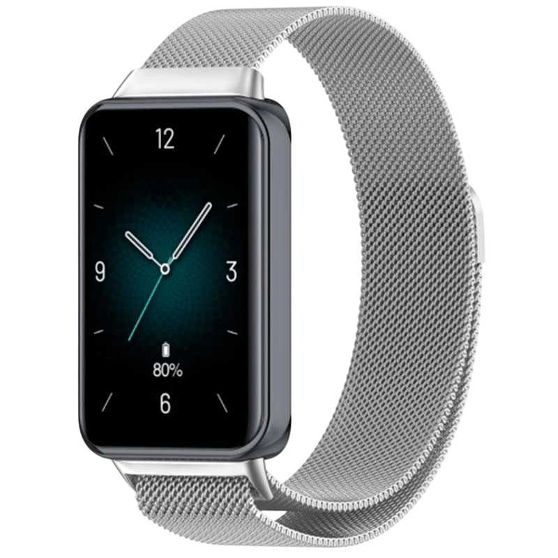 Pulseira Milanesa Magnética Huawei Band 8 / Huawei Band 9 / Honor Band 9 Prateado - Image 1