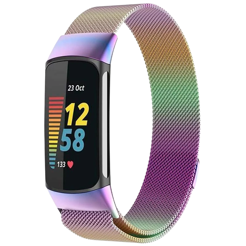 Pulseira Milanesa Magnética Fitbit Charge 5 / Charge 6 Multicolorida - Image 1