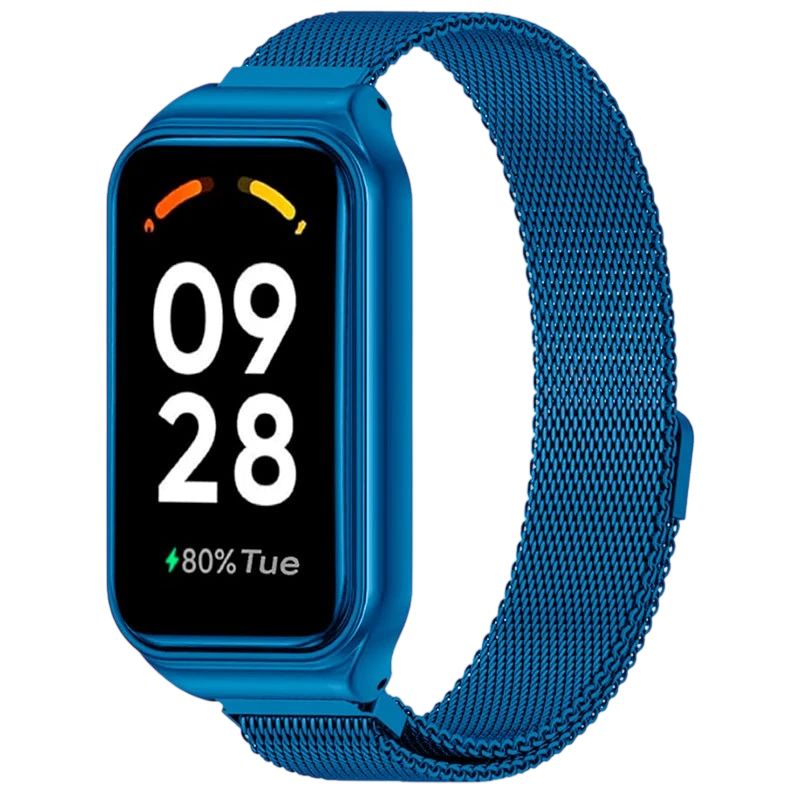 Pulseira Milanesa Magnética Xiaomi Mi Smart Band 8 Active / Redmi Smart Band 2 Azul - Image 1