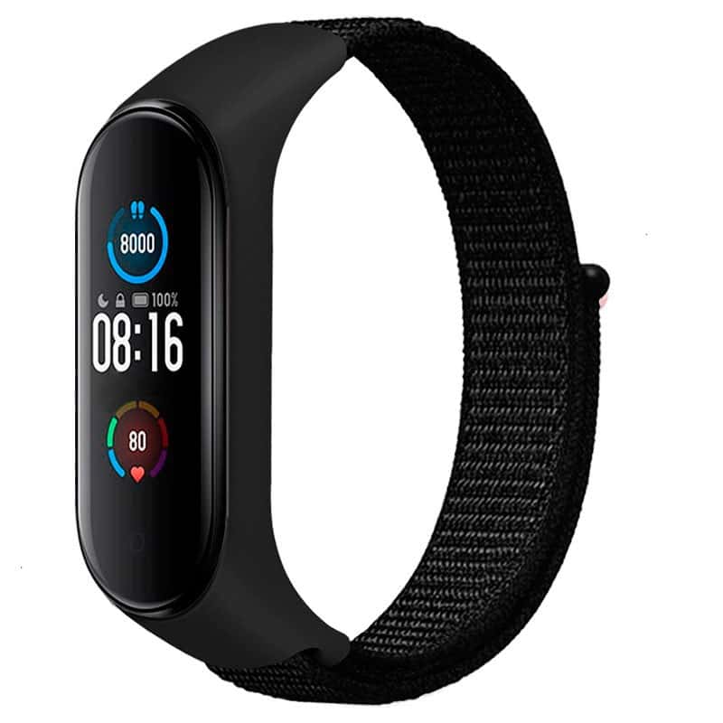 Pulseira Xiaomi Mi Smart Band 6 / Mi Band 5 / Amazfit Band 5 Nylon - Preto - Image 1
