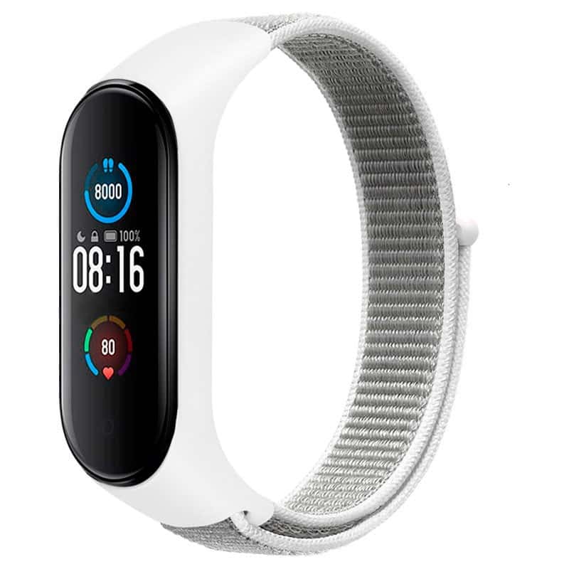 Pulseira Xiaomi Mi Smart Band 6 / Mi Band 5 / Amazfit Band 5 Nylon - Branco - Image 1