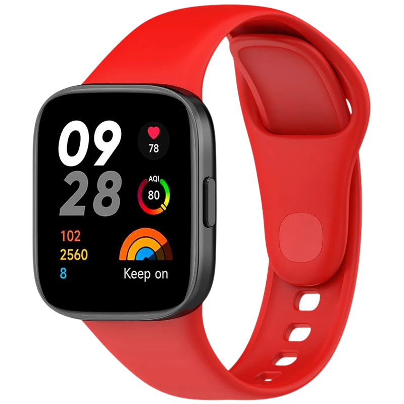 Pulseira de silicone Xiaomi Redmi Watch 3 Vermelho - Image 1