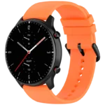Pulseira de silicone Universal 22mm Laranja para Smartwatch Xiaomi/Amazfit/Samsung/Huawei/Realme/Ticwatch