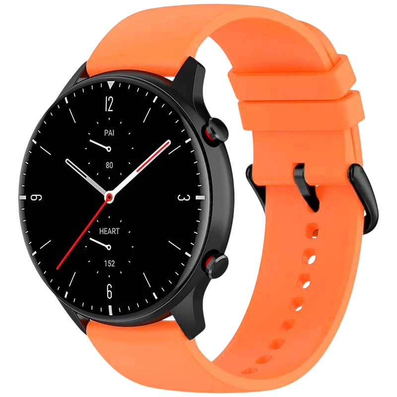 Pulseira de silicone Universal 22mm Laranja para Smartwatch Xiaomi/Amazfit/Samsung/Huawei/Realme/Ticwatch - Image 1