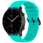 Pulseira de silicone Universal 22mm Turquesa para Smartwatch Xiaomi/Amazfit/Samsung/Huawei/Realme/Ticwatch