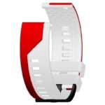 Pulseira Universal Stripe 22mm para Smartwatch Xiaomi/Amazfit/Samsung/Huawei/Realme/Ticwatch Branco e Vermelho