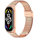 Pulseira Xiaomi Smart Band 7 Milanesa Clipe Dourado Rosa