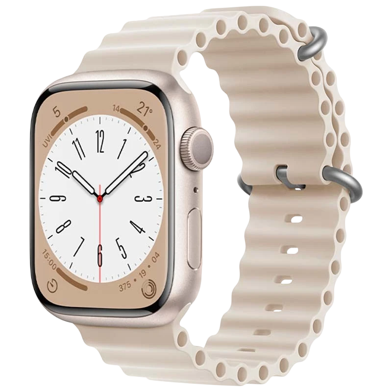 Pulseira Apple Watch 42/44/45/49mm Wave Branco Estrela - Image 1