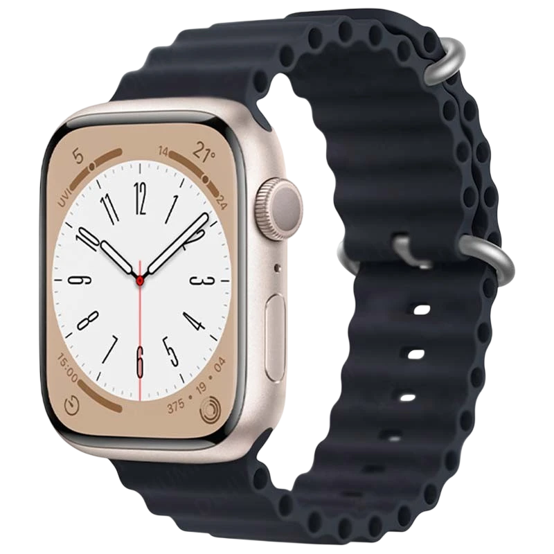 Pulseira Apple Watch 38/40/41mm Wave Preto - Image 1