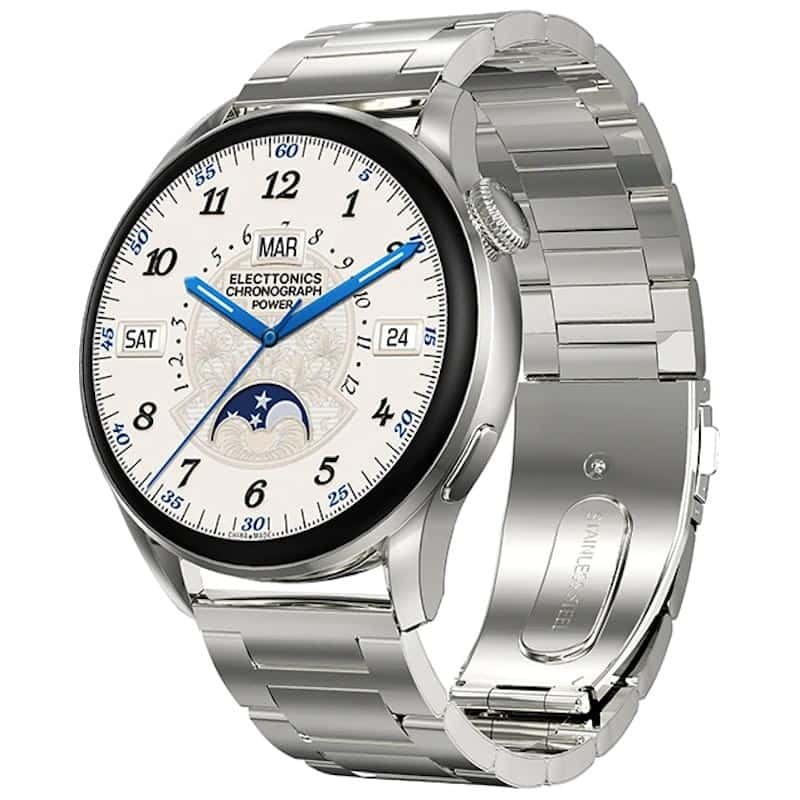 DT NO.1 DT3 Relógio Inteligente Saúde Completa Pulseira Prateada - Image 1