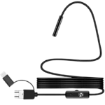 Endoscópio digital 8 mm Grande angular 1080p (USB-A/MicroUSB/Tipo C) – Cabo flexível – 3,5 m