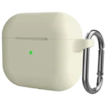 Capa de silicone com Mosquetão para Apple AirPods 3ª Gen Branco