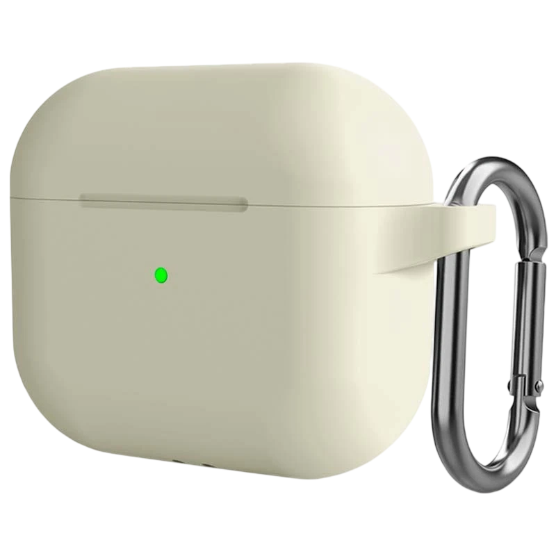 Capa de silicone com Mosquetão para Apple AirPods 3ª Gen Branco - Image 1