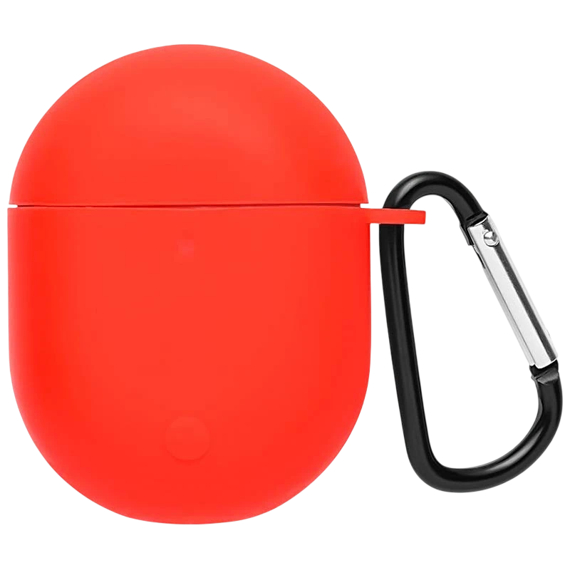 Capa de silicone com Mosquetão para Xiaomi Redmi Buds 3 Pro / POCO Buds Pro Vermelho - Image 1