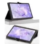 Capa Inteligente de PU Blackview MEGA 1 com Suporte Preto - Image 2