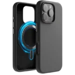 Capa Macia Magsafe Compatível iPhone 16 Pro Max Preto