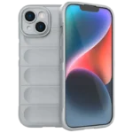 Capa de silicone Wave iPhone 15 Cinzento Claro