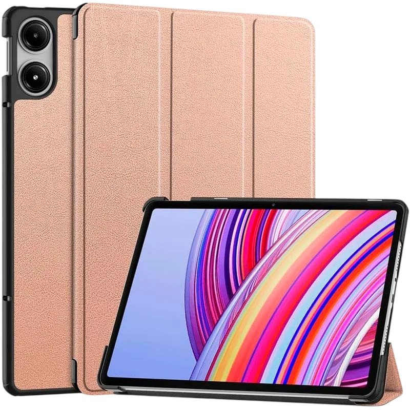 Capa Inteligente Xiaomi Redmi Pad Pro / Poco Pad 12.1 com Suporte Dourado Rosa - Image 1