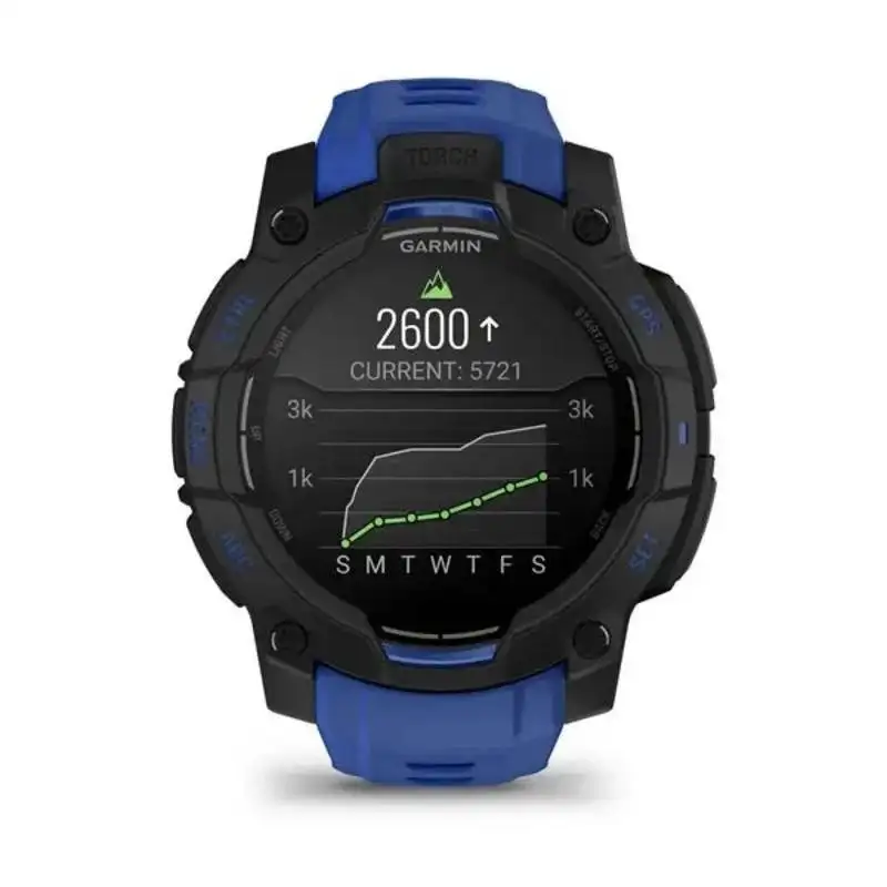Garmin Instinct 3 AMOLED 45 mm Preto com Correia Azul - Image 2