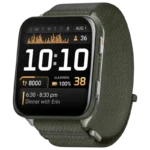 Garmin Venu X1 Caixa em titânio Correia em nylon ComfortFit Verde