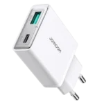 Carregador Joyroom Super Slim 20W com portas USB-C e USB-A