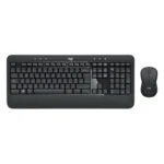 Teclado de membrana e rato Logitech MK540 Advanced Sem Fios Preto