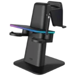 Suporte Vertical Kiwi Design QC03 RGB Carregamento Magnético para Meta Quest 3/Quest 2/Quest PRO Preto
