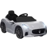 Maserati GranTurismo Folgore 12V Cinza Oficial Licenciado com Rodas em EVA - Carro Elétrico Infantil