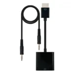 Nanocable 10.16.2001-BK /HDMI Macho - SVGA+ Áudio Fêmea Preto - Conversor