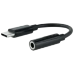 Cabo Adaptador de Áudio Nanocable USB-C para Jack 3,5 Preto 11cm