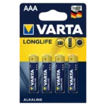 Pack 4x Pilhas Varta AAA Long Life Extra Power LR03